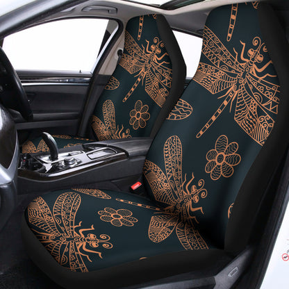 Vintage Dragonfly Pattern Print Universal Fit Car Seat Covers
