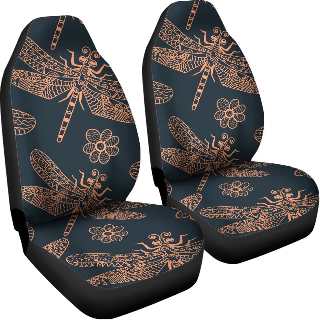 Vintage Dragonfly Pattern Print Universal Fit Car Seat Covers