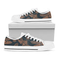 Vintage Dragonfly Pattern Print White Low Top Sneakers