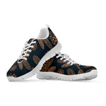 Vintage Dragonfly Pattern Print White Sneakers