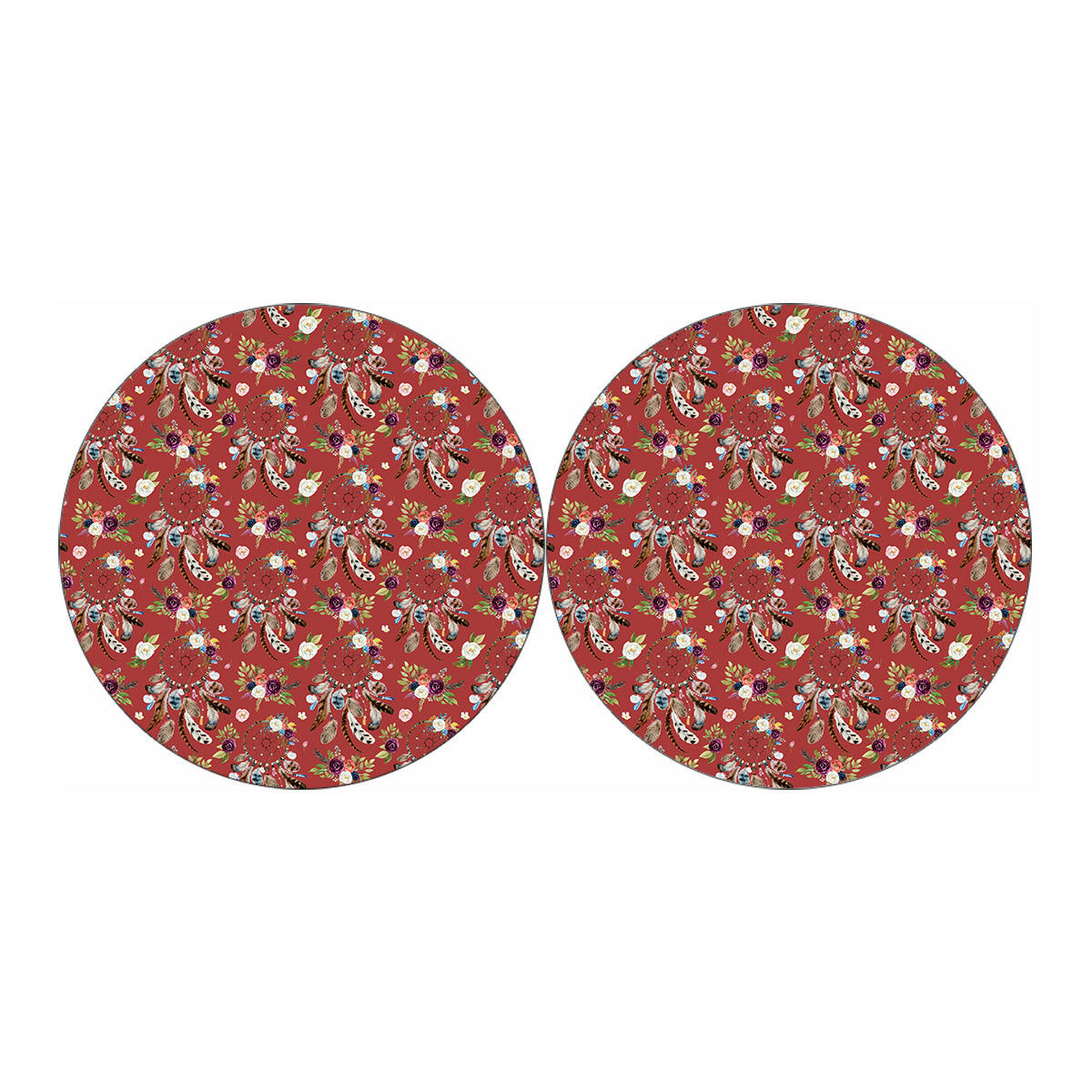 Vintage Dream Catcher Pattern Print Car Coasters