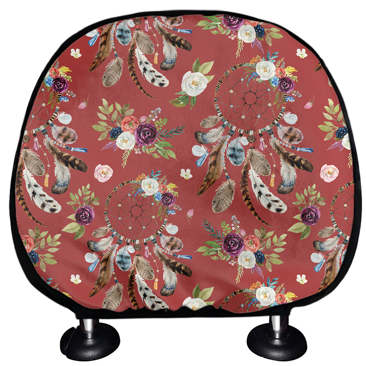 Vintage Dream Catcher Pattern Print Car Headrest Covers