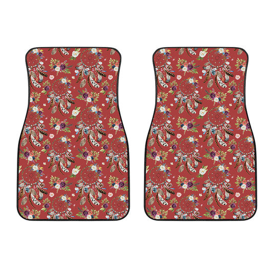 Vintage Dream Catcher Pattern Print Front Car Floor Mats