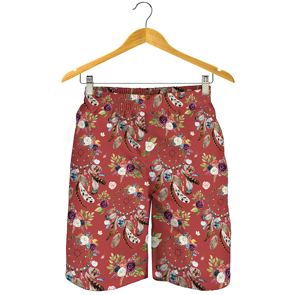 Vintage Dream Catcher Pattern Print Men's Shorts