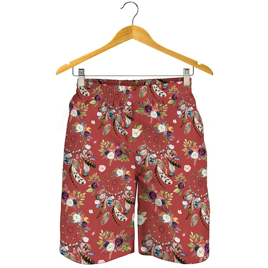 Vintage Dream Catcher Pattern Print Men's Shorts