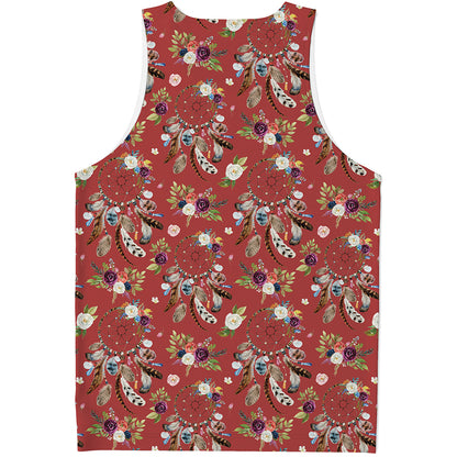 Vintage Dream Catcher Pattern Print Men's Tank Top