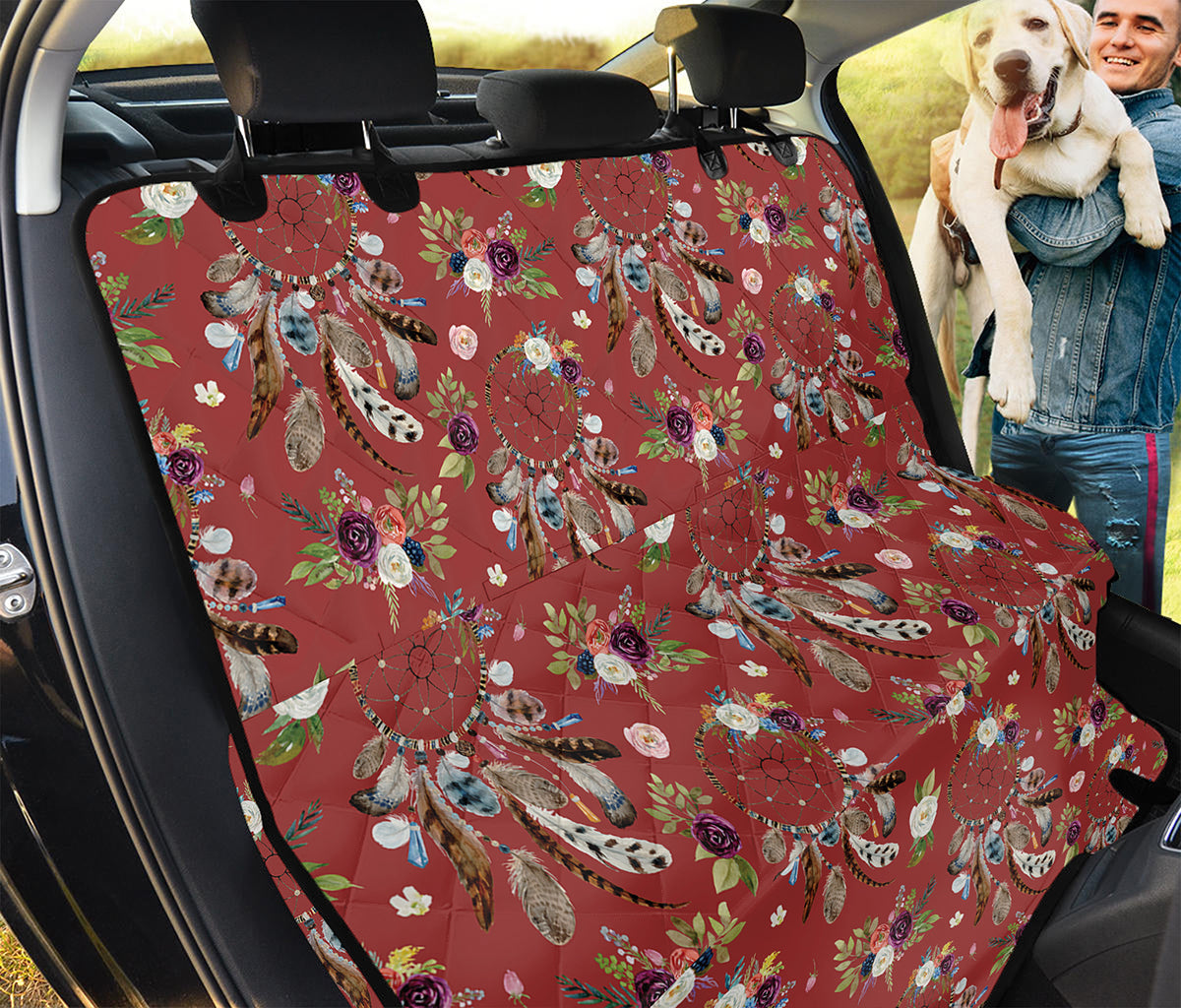 Vintage Dream Catcher Pattern Print Pet Car Back Seat Cover