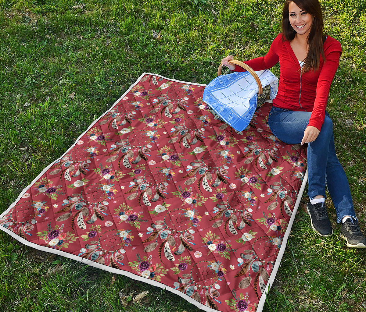 Vintage Dream Catcher Pattern Print Quilt