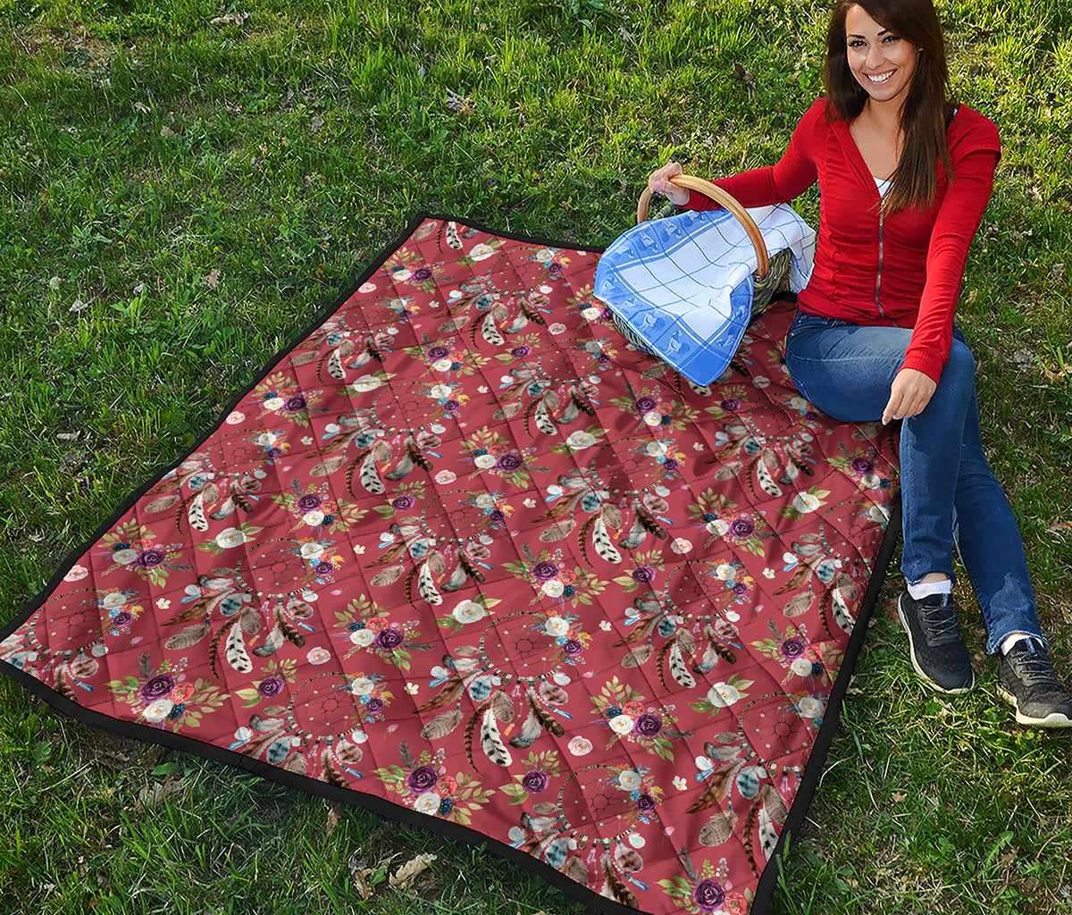 Vintage Dream Catcher Pattern Print Quilt