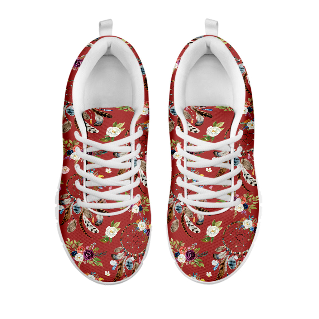 Vintage Dream Catcher Pattern Print White Sneakers