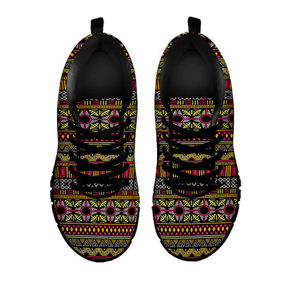 Vintage Ethnic Pattern Print Black Sneakers