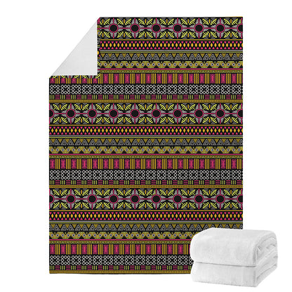 Vintage Ethnic Pattern Print Blanket