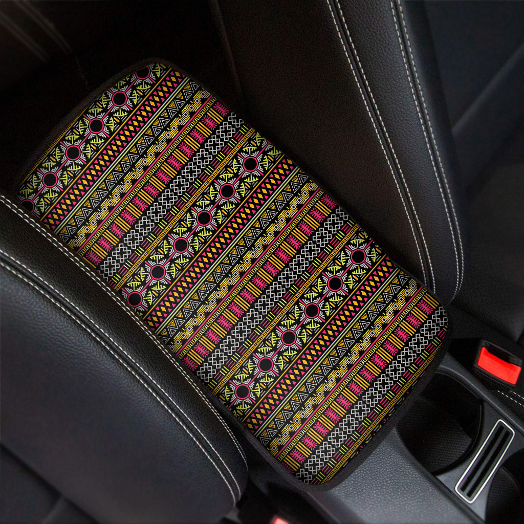 Vintage Ethnic Pattern Print Car Center Console Cover