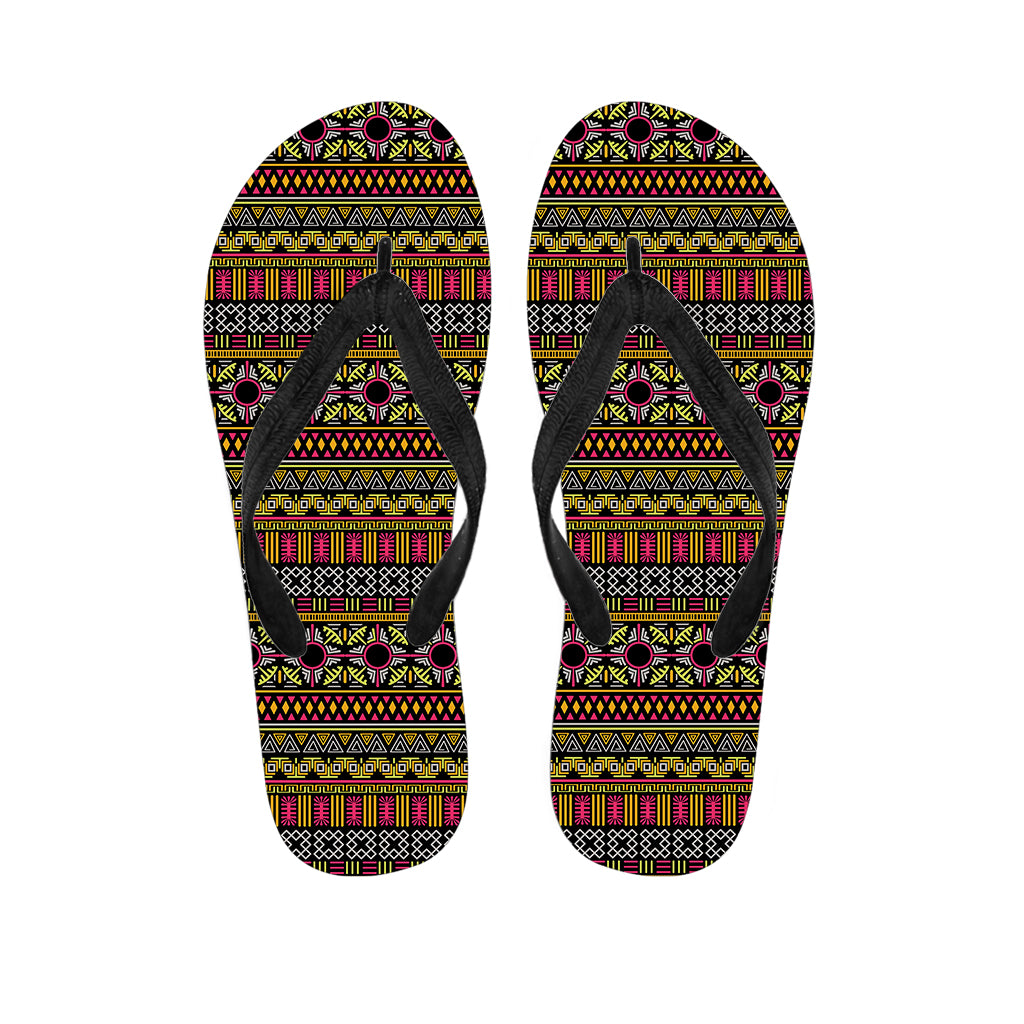 Vintage Ethnic Pattern Print Flip Flops