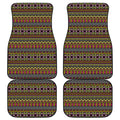 Vintage Ethnic Pattern Print Front and Back Car Floor Mats