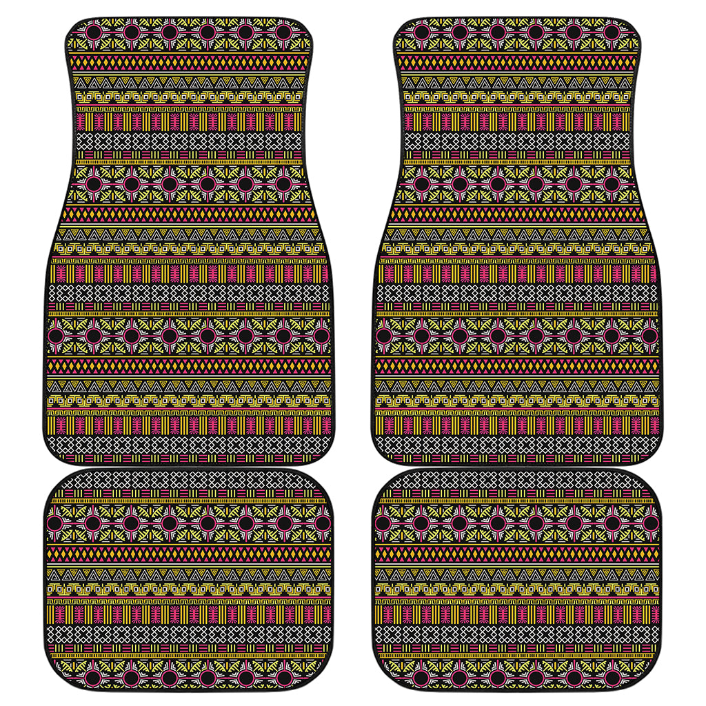 Vintage Ethnic Pattern Print Front and Back Car Floor Mats