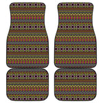 Vintage Ethnic Pattern Print Front and Back Car Floor Mats