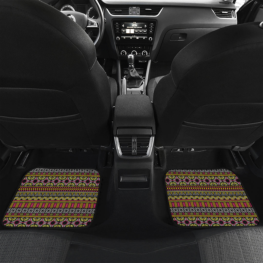 Vintage Ethnic Pattern Print Front and Back Car Floor Mats