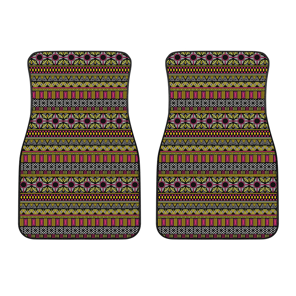 Vintage Ethnic Pattern Print Front Car Floor Mats