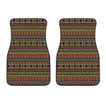 Vintage Ethnic Pattern Print Front Car Floor Mats