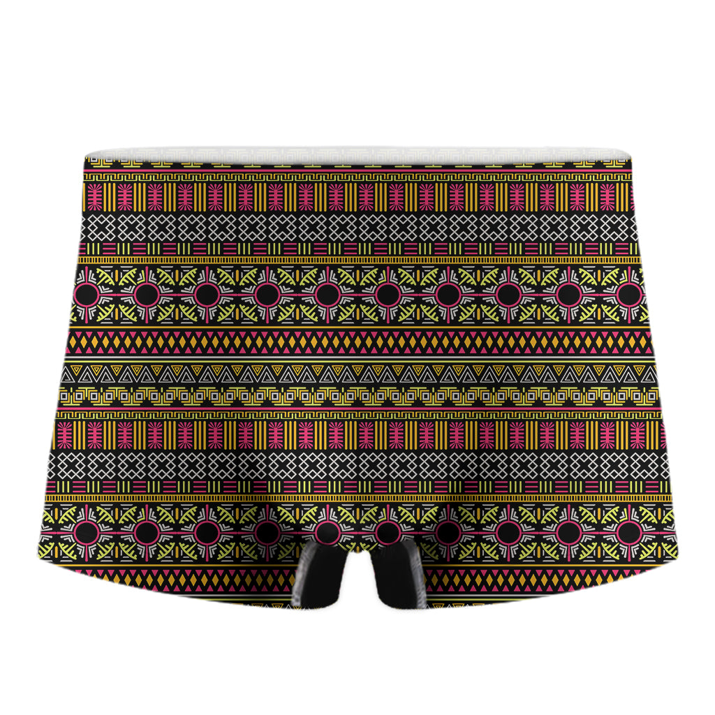 Vintage Ethnic Pattern Print Men's Boxer Briefs