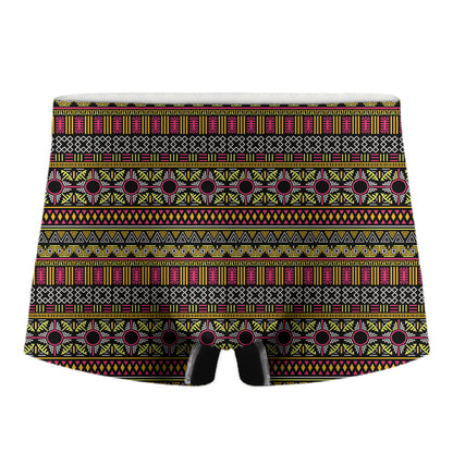 Vintage Ethnic Pattern Print Men's Boxer Briefs
