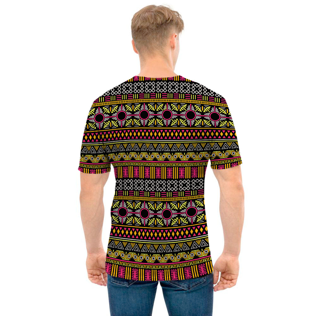 Vintage Ethnic Pattern Print Men's T-Shirt