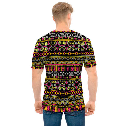 Vintage Ethnic Pattern Print Men's T-Shirt