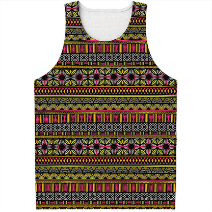 Vintage Ethnic Pattern Print Men's Tank Top