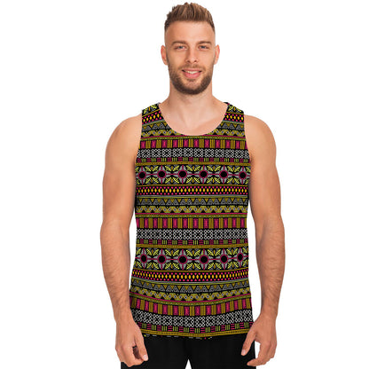 Vintage Ethnic Pattern Print Men's Tank Top