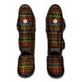 Vintage Ethnic Pattern Print Muay Thai Shin Guards