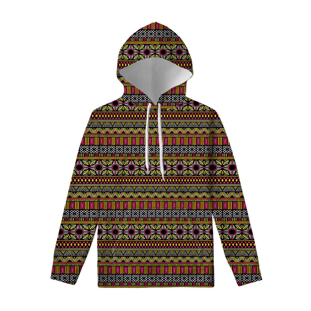 Vintage Ethnic Pattern Print Pullover Hoodie
