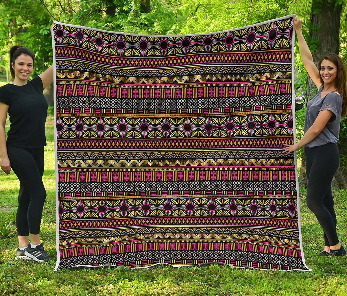 Vintage Ethnic Pattern Print Quilt