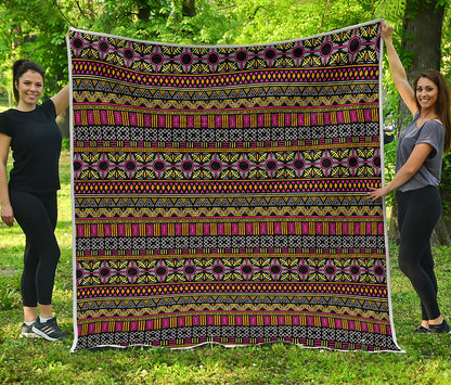 Vintage Ethnic Pattern Print Quilt