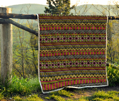 Vintage Ethnic Pattern Print Quilt