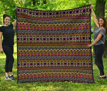 Vintage Ethnic Pattern Print Quilt