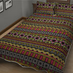 Vintage Ethnic Pattern Print Quilt Bed Set