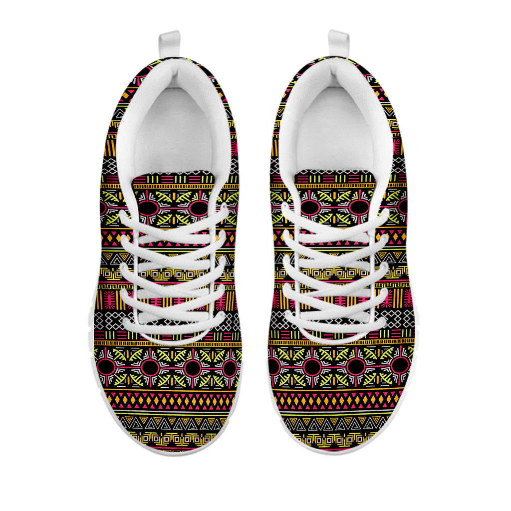 Vintage Ethnic Pattern Print White Sneakers