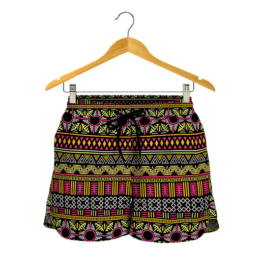 Vintage Ethnic Pattern Print Women's Shorts