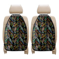 Vintage Feather Pattern Print Car Seat Organizers