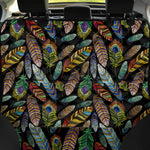Vintage Feather Pattern Print Pet Car Back Seat Cover
