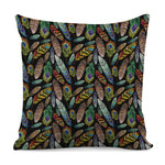 Vintage Feather Pattern Print Pillow Cover