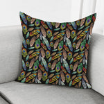 Vintage Feather Pattern Print Pillow Cover