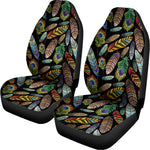 Vintage Feather Pattern Print Universal Fit Car Seat Covers