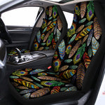 Vintage Feather Pattern Print Universal Fit Car Seat Covers