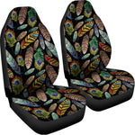 Vintage Feather Pattern Print Universal Fit Car Seat Covers