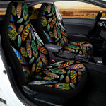 Vintage Feather Pattern Print Universal Fit Car Seat Covers