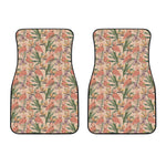 Vintage Flamingo Pattern Print Front Car Floor Mats