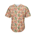 Vintage Flamingo Pattern Print Men's Baseball Jersey