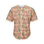 Vintage Flamingo Pattern Print Men's Baseball Jersey